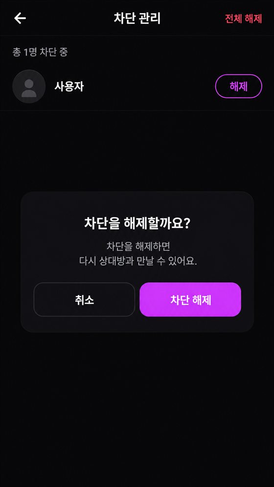 차단 해제
